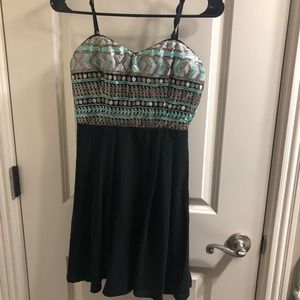 New Sequin Print Aztec Dress